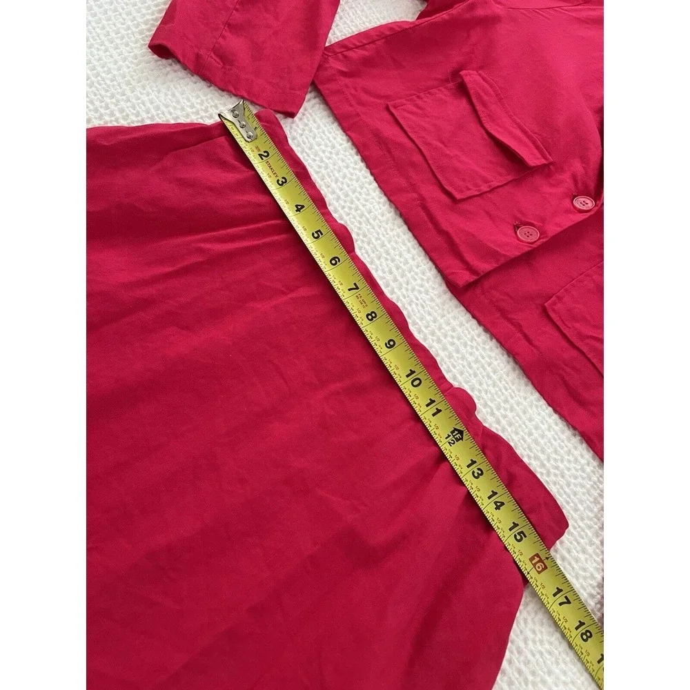 House of Harlow 1960 Vibrant Pink Cropped Spring Summer Blazer‎ & Skirt Set sz L
